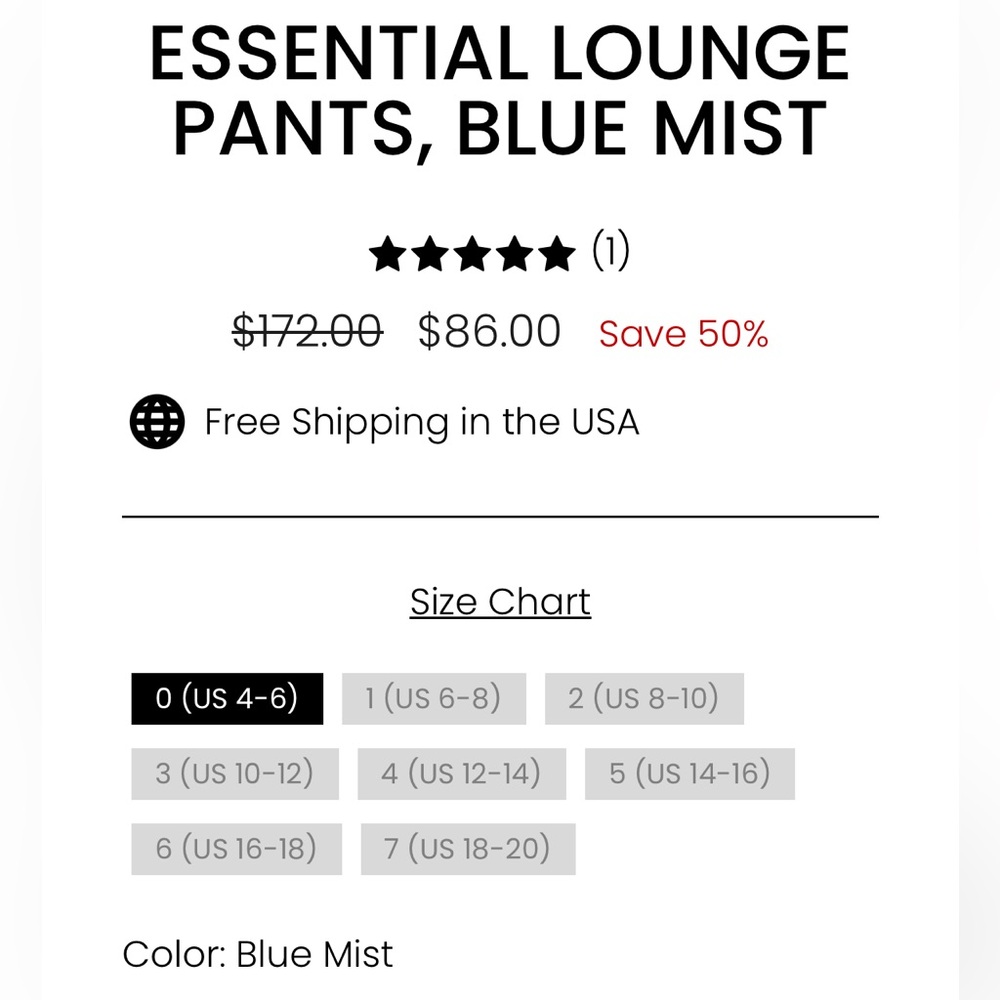 Alembika Essential Lounge Pants Blue Mist Cropped Wide Leg Size 5 | US 14-16 NWT - Picture 10 of 12